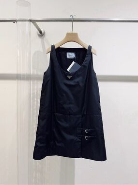 Prada Black Triangle Logo Badge Detail